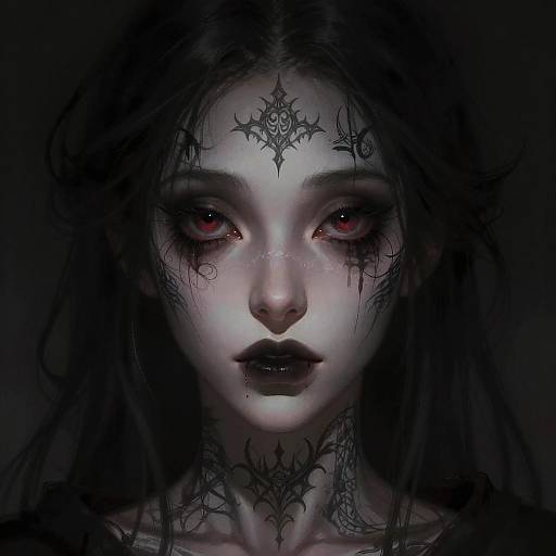 Gothic Character with Hollow Eyes