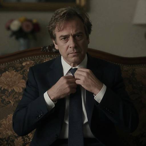 Middle-Aged Man in Dark Suit Portrait