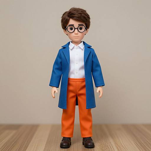 Stylish Doll Costume Man Indoors