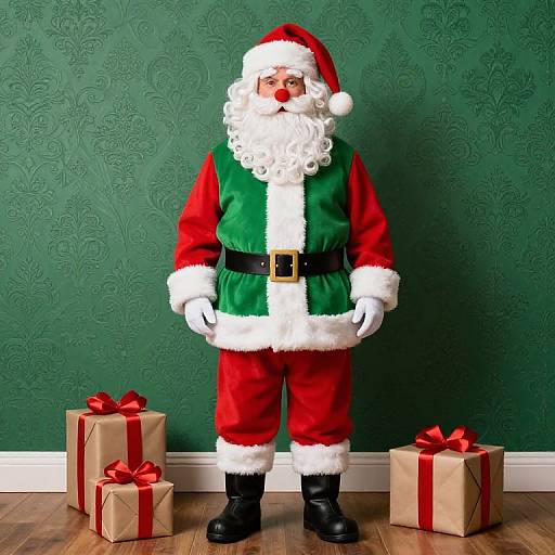 Festive Santa Claus with Presents