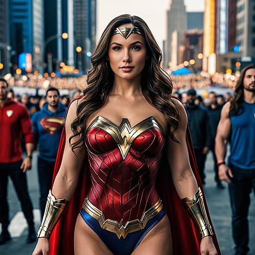 Superwoman in Wonder Woman Costume in City