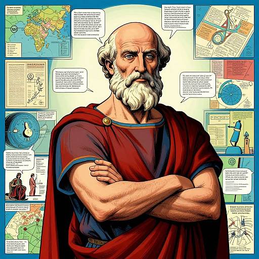 Aristotle Portrait in Chris Ware Style