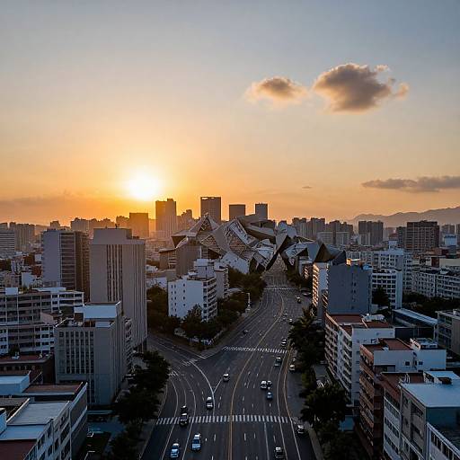 Origami Streets Under Ebbing Gravity