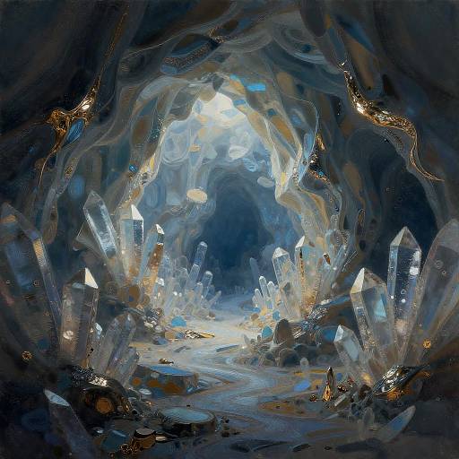 Bioluminescent Crystal Cavern Summer Arrival