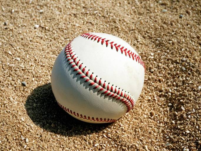 Stylish Baseball Wallpaper on Sandy Background