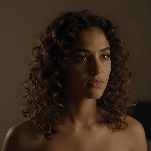 Warm Portrait of a Thoughtful Young Woman