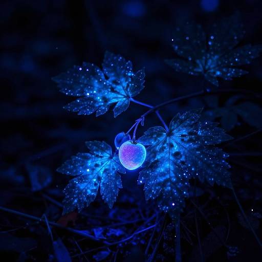 Bioluminescent Glowberry in Forest