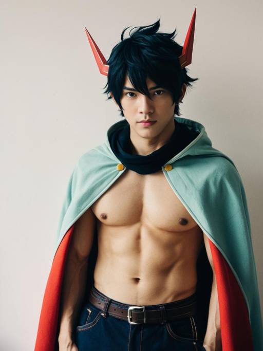 Man Cosplaying Tengen Toppa Gurren Lagann
