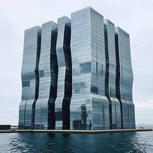 Mirrored Architectural Enigma by Sea