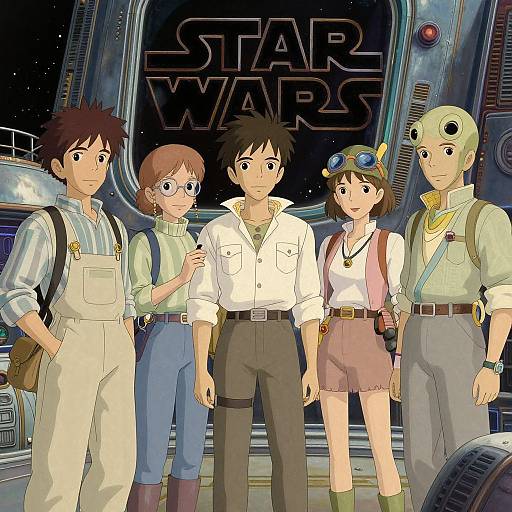 Burning Man Star Wars Anime Scene