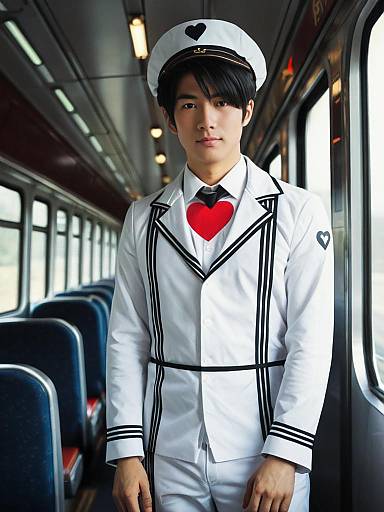 Man in Train Heartnet Cosplay Costume