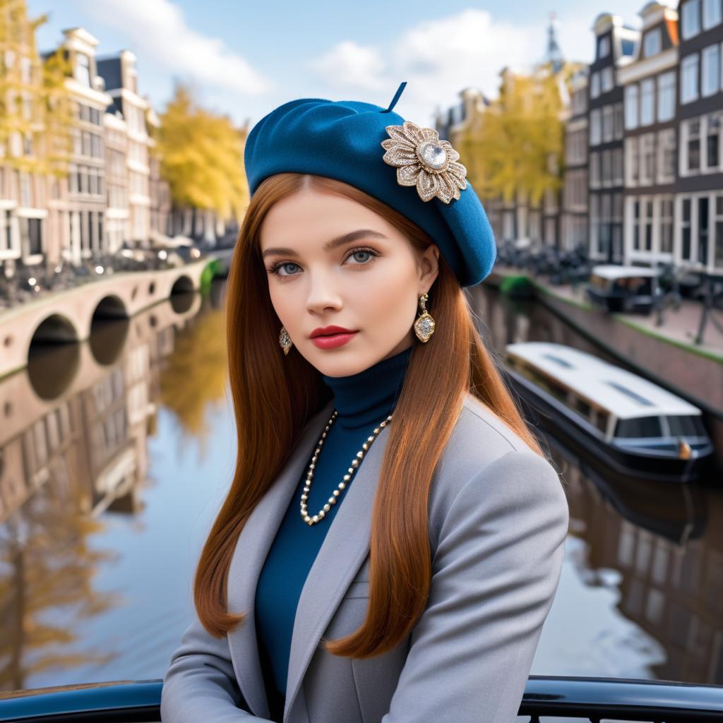 Elegant Dutch Woman in Enchanting Amsterdam