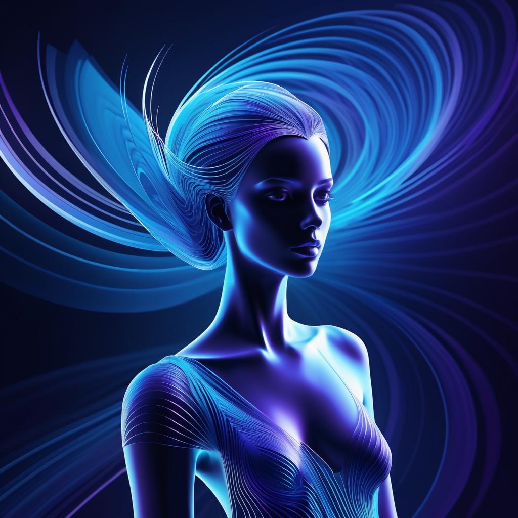 Luminous Silhouette: A Dreamlike Digital Art