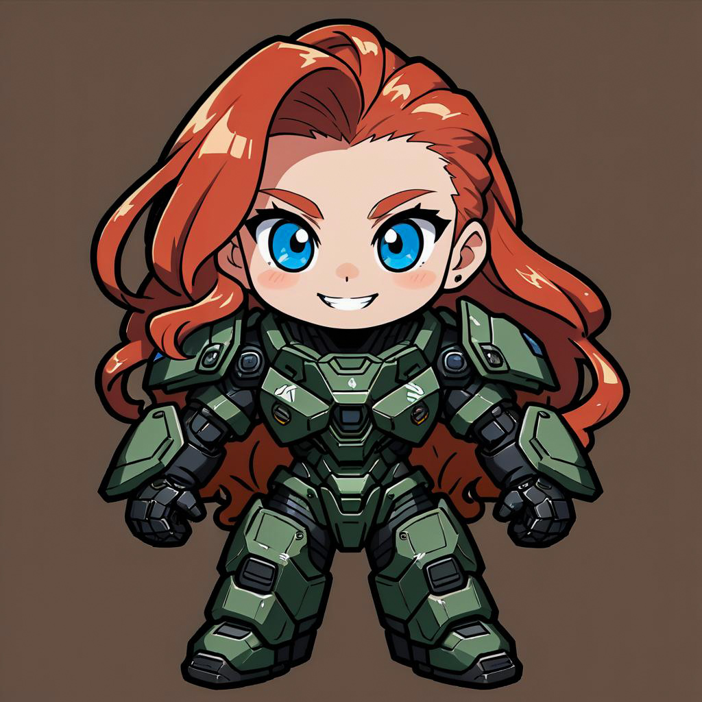 Chibi Redhead in Tactical Battle Suit