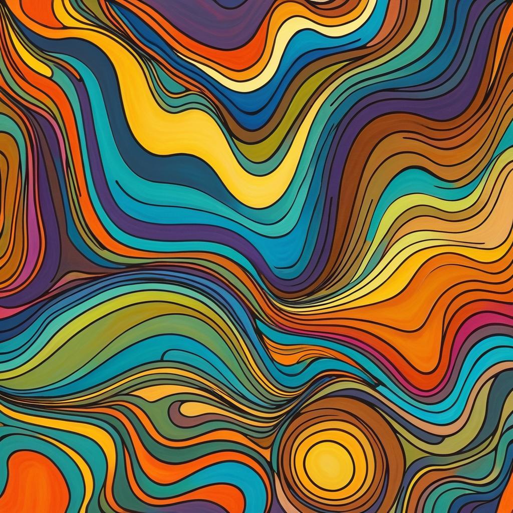 Intricate Organic Abstraction Inspired by Peter Max