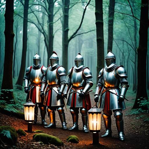 Medieval Knights in Enchanted Forest