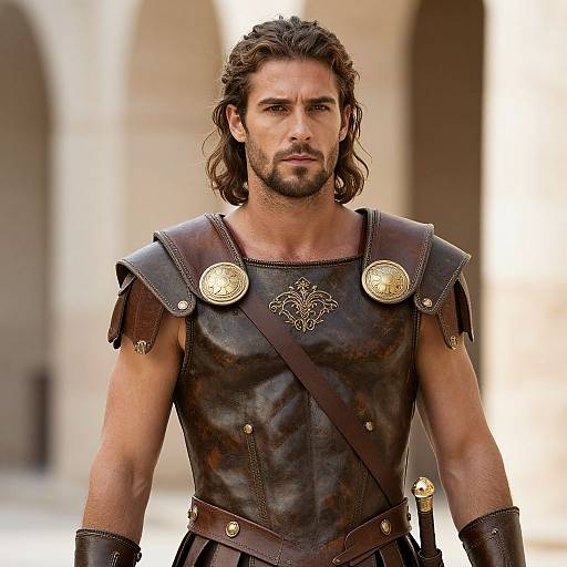 Roman Gladiator Costume Close-Up