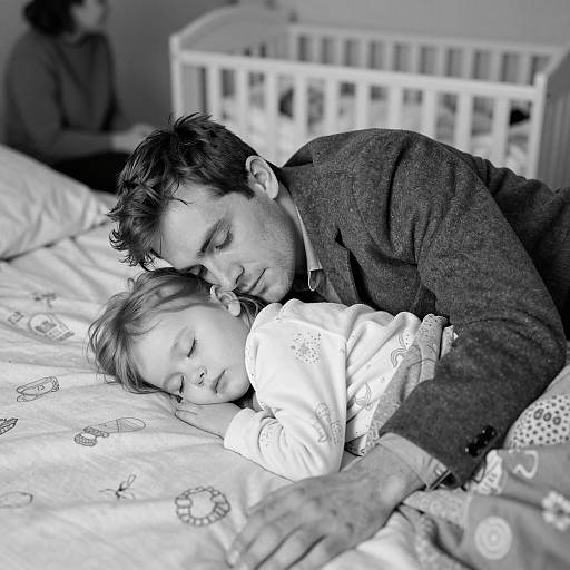 Father Comforting Sleeping Child