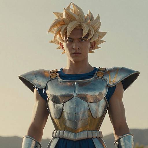 Cinematic Super Saiyan Girl in Armor