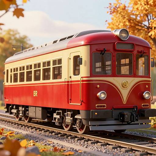 3D Render of Vintage Crimson BSK Coach