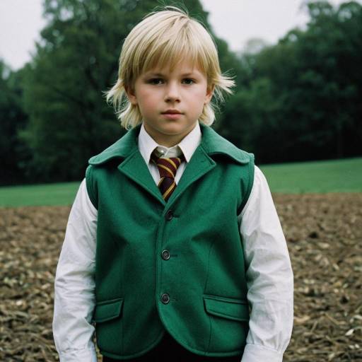 Blonde Boy in Augustus Gloop Costume