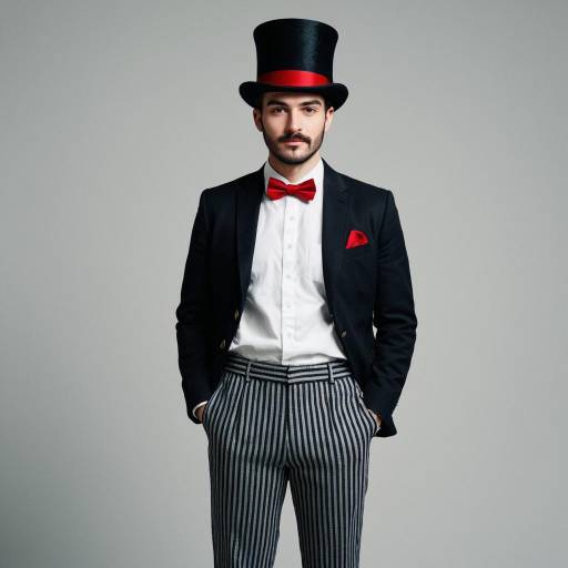 Man in Top Hat and Striped Pants