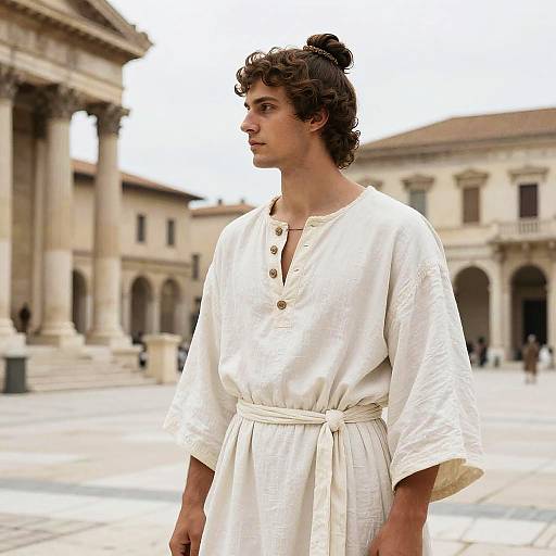 Grecian Updo in Ancient City