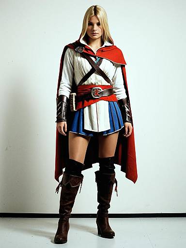 Woman in Female Ezio Assassin's Creed Costume