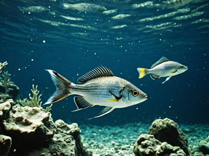 Serene Underwater Fish Scenery Wallpaper