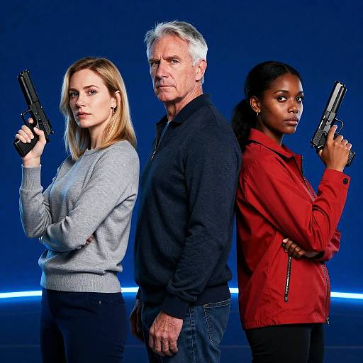 Dynamic Trio in Space with Guns