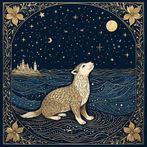 Celestial Selkie Pup Illustration