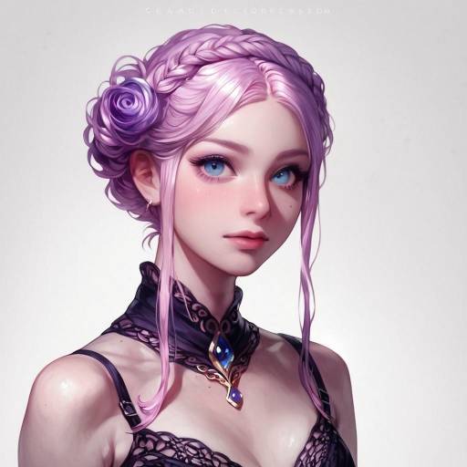 Elegant Sorceress in Lingerie Portrait Elegant Sorceress in Lingerie Portrait
