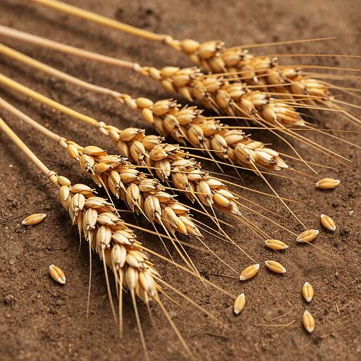 Golden Wheat on Rustic Soil