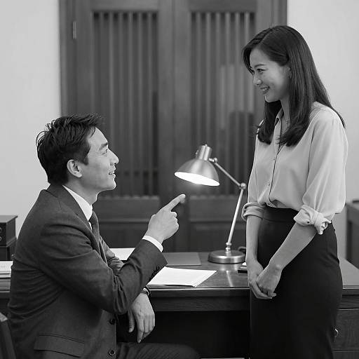 Classic Black and White Portrait Scene