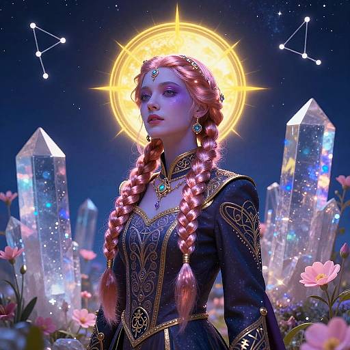 Surreal Celestial Portrait of Thalia