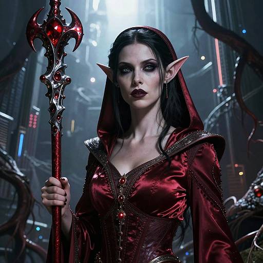 D&D Drow Horror in Cyberpunk City