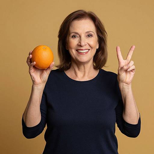 Energetic Woman Radiating Warmth