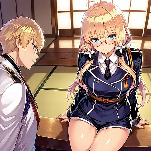 Illustration of Hakata toushirou, touken ranbu in the style of Shiokonbu