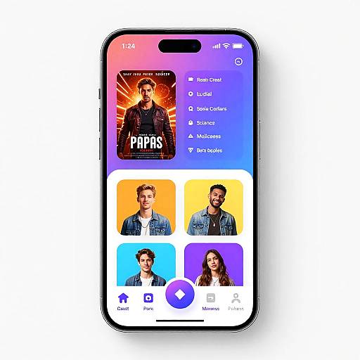 Vibrant Movie Poster Maker App UI