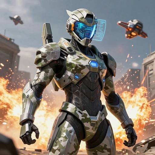 Futuristic Anime Combat Armor