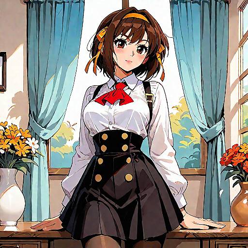 Haruhi Suzumiya Split-Screen School Portrait