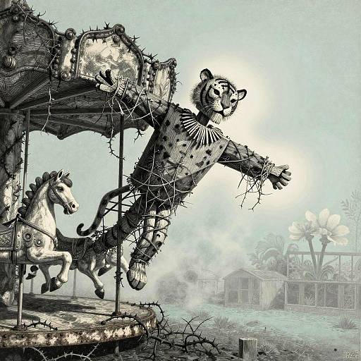 Macabre Scarecrow Tiger in Thorny Stables