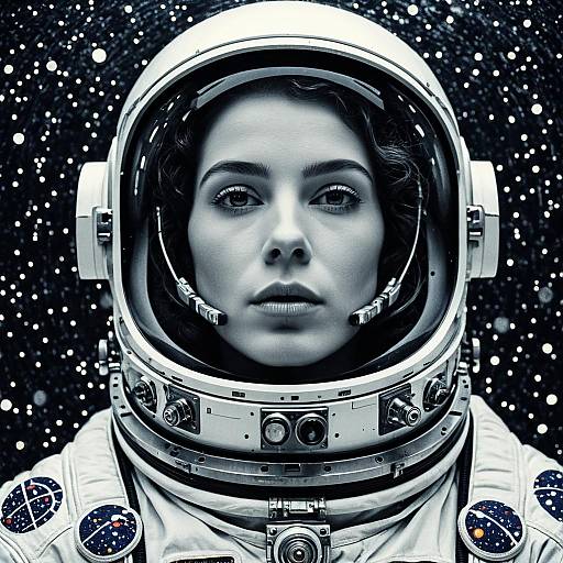 Dreamlike Klimt Futuristic Astronaut Portrait