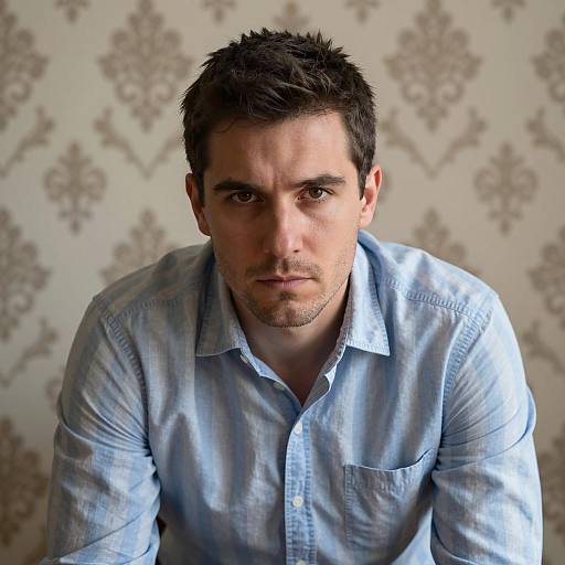 Serious Caucasian Man Portrait Photography