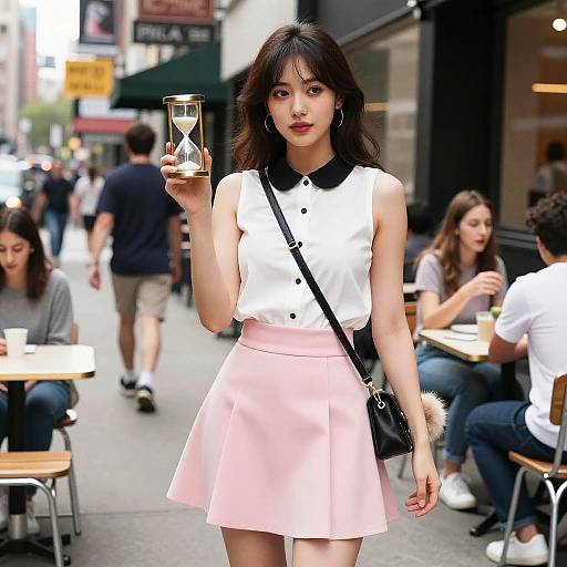 Playful Preppy Hourglass Woman NYC