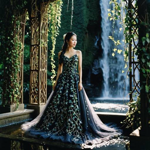 Elegant Model in Nature's Embrace