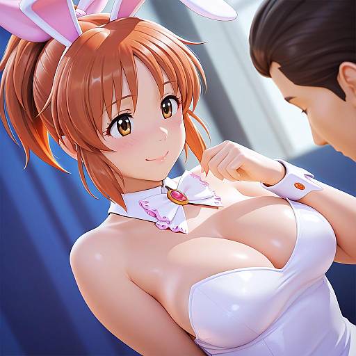 Illustration of Abe nana, idolmaster in the style of Fugtrup