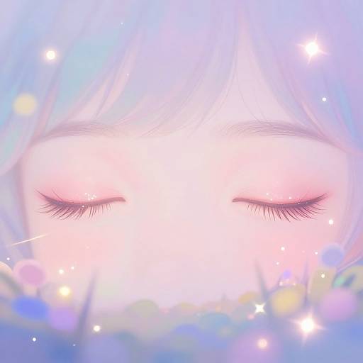 Surreal Blinking Eyes in Dreamscape