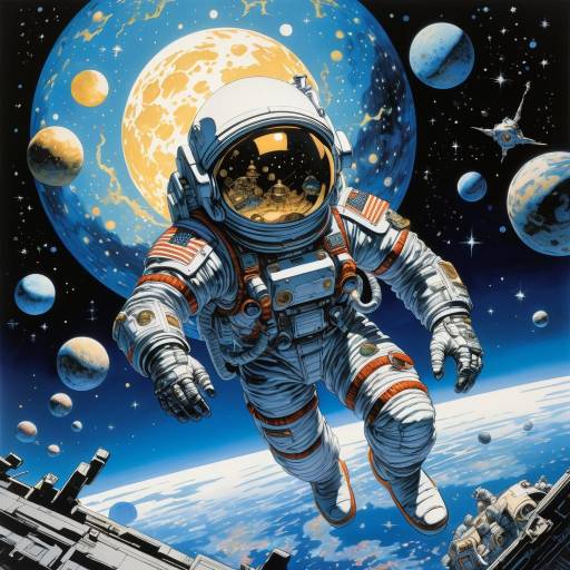 Surreal Astronaut in a Starry Fantasy Surreal Astronaut in a Starry Fantasy