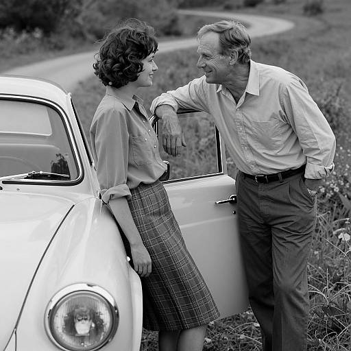 Vintage Charm: Couple by Classic Car